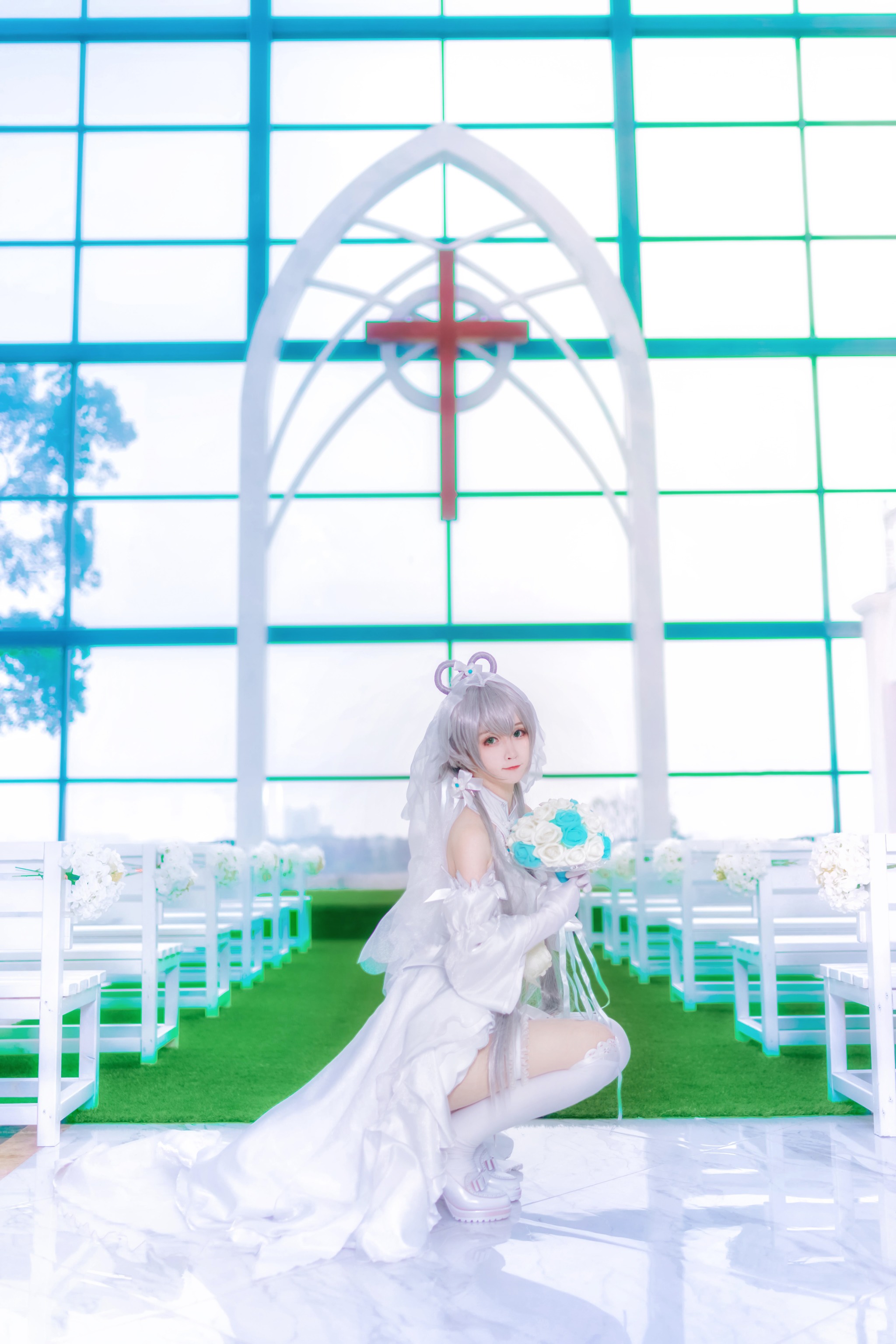 yui金鱼 - NO.009 洛天依婚纱 [8P]-XikXak